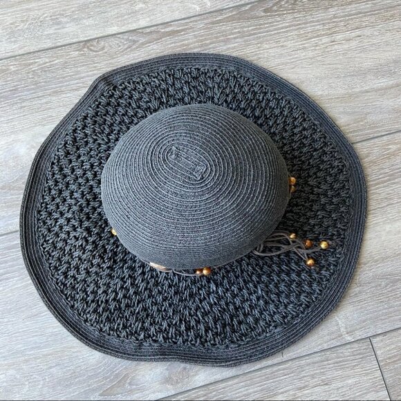 Sun  N’ Sand Beaded Paper Braid Hat - Picture 7 of 15